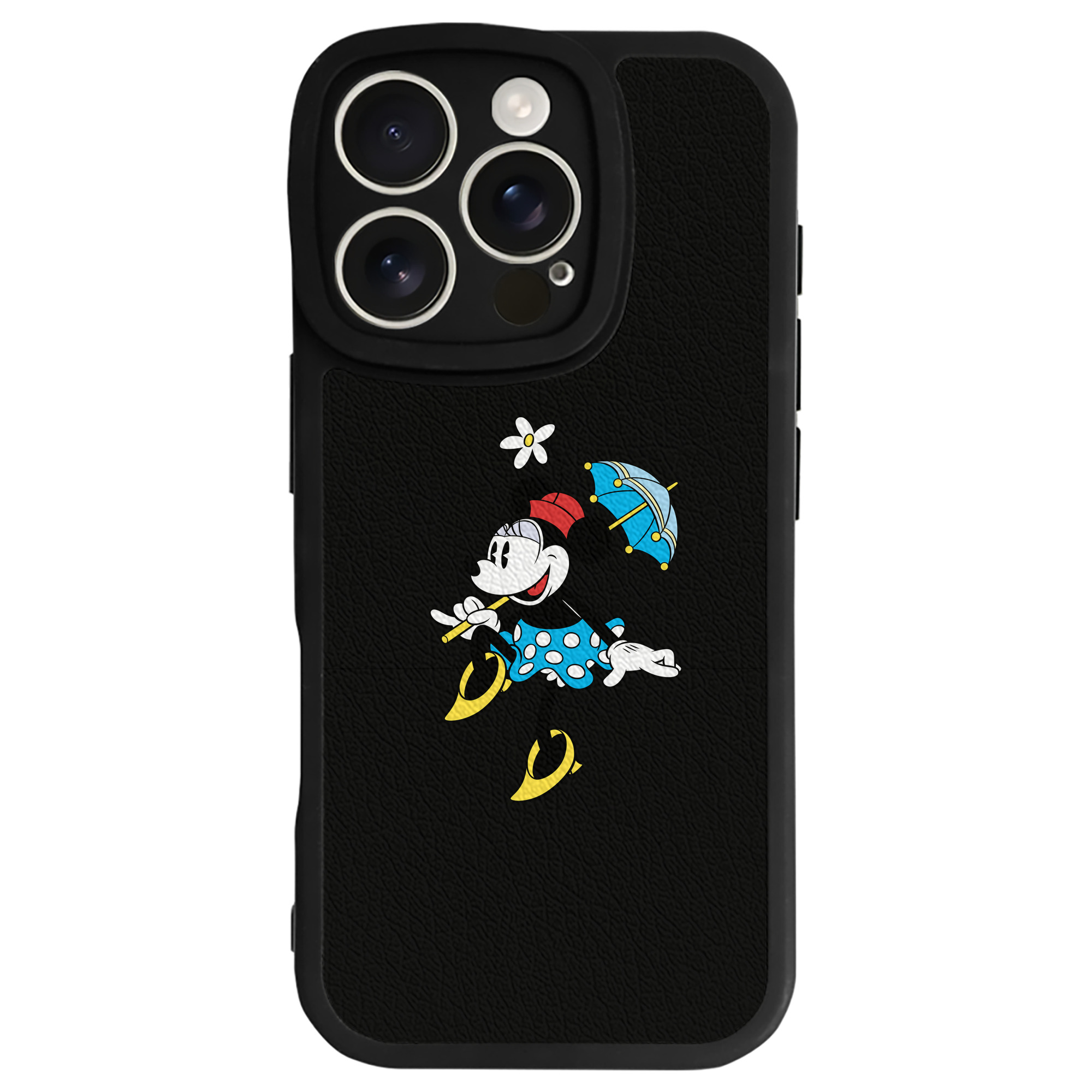 （画像用） ミッキーマウス Mickey Mouse 【iPhone 16シリーズ対応】シリコンスマホケース（レザー調） 材質：シリコン